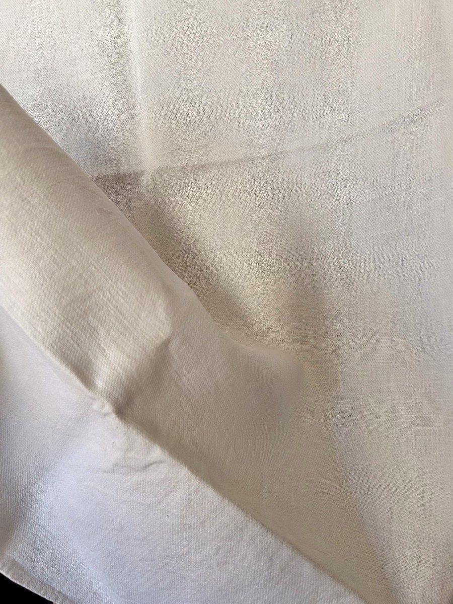 Drap De Bain En Basin Siglé ME - France Fin 18ème début 19ème siècle-photo-6