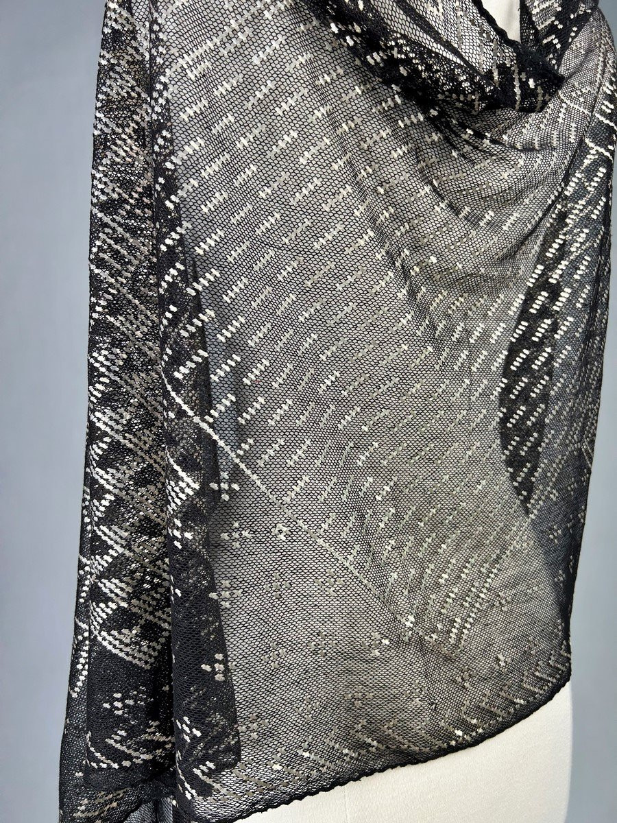 Etole dit Assuit en voile de coton et lames de métal argenté - Egypte Circa 1930-1940-photo-2