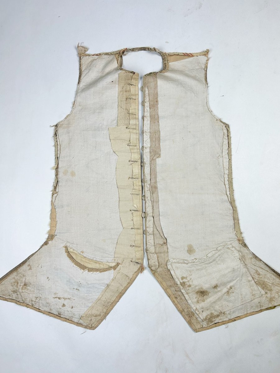 Court Waistcoat Front In Gold And Silver Cloth, Embroidered With Bullion And Tinsel, France, C. 1750-photo-8