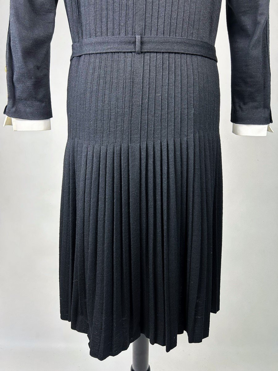 Chanel's Ford, Gabrielle Chanel's 'little Black Dress' In Black Wool Jersey, Circa 1970-photo-5