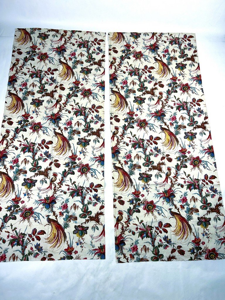 Chintz, Persian Or Indian Block-printed Fabrics - Oberkampf Factory (?) Circa 1820-1830-photo-2