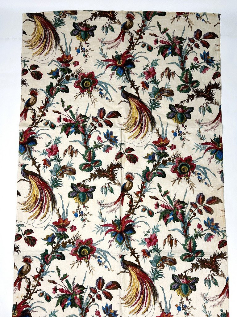 Chintz, Persian Or Indian Block-printed Fabrics - Oberkampf Factory (?) Circa 1820-1830-photo-1