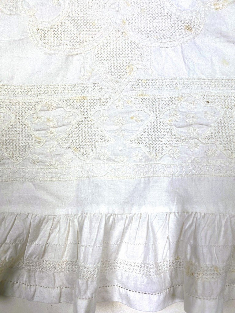 Un napperon en broderie perse sur percale de coton - Perse Iran début XXe siècle-photo-4