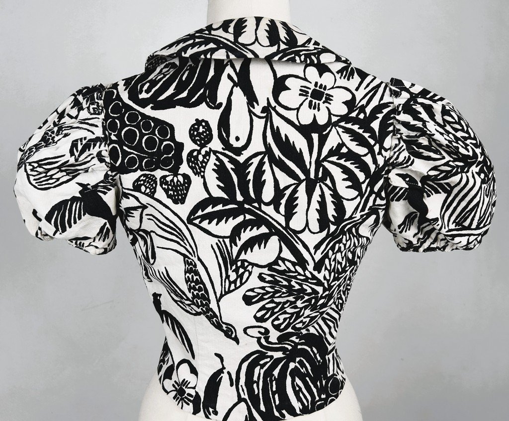 Corsage en Toile de Tournon, Raoul Dufy pour Jacques Heim - France Circa 1940-photo-3