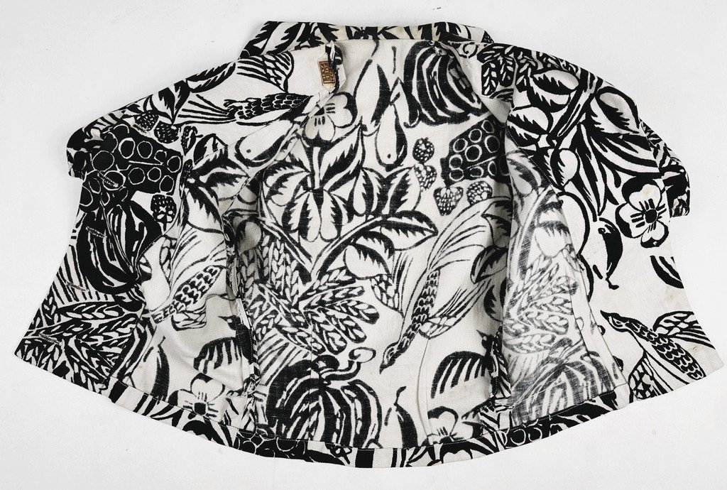 Corsage en Toile de Tournon, Raoul Dufy pour Jacques Heim - France Circa 1940-photo-6