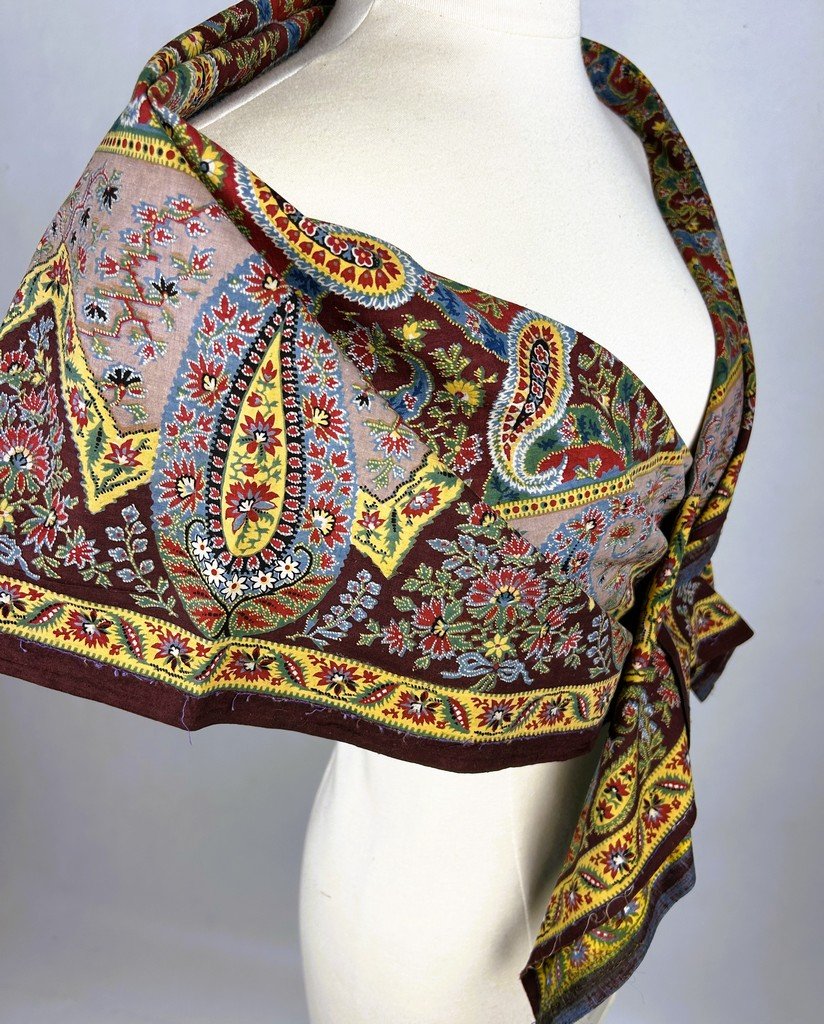 Printed Shawl/fichu (poster) - Alsace For Provence, Circa 1860-photo-4