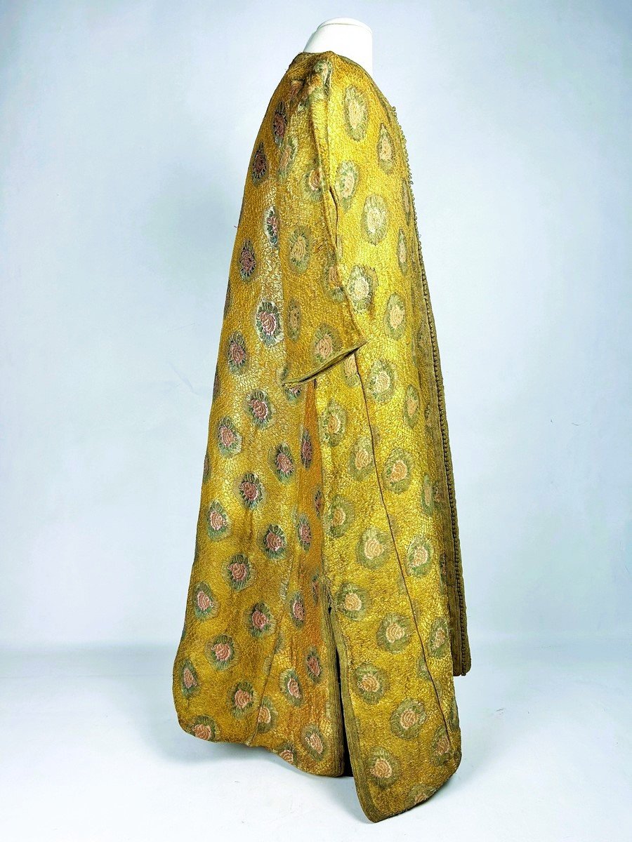 Kaftan de cérémonie de Fès en Brocart de fil d'or - Maroc XIXe siècle-photo-2