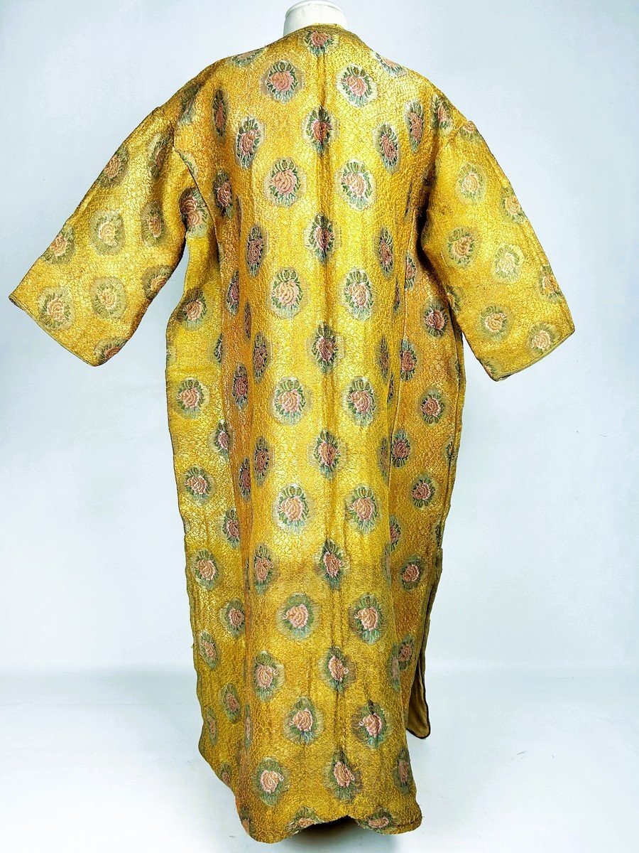 Kaftan de cérémonie de Fès en Brocart de fil d'or - Maroc XIXe siècle-photo-4