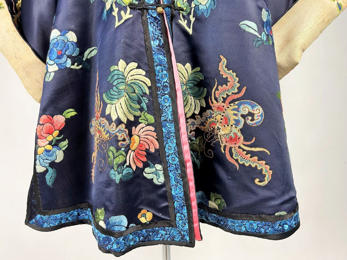 Women's Embroidered Silk Satin Jacket - China Circa 1910-1920-photo-4