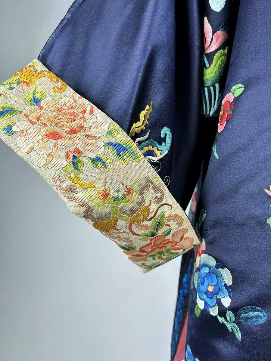 Women's Embroidered Silk Satin Jacket - China Circa 1910-1920-photo-6