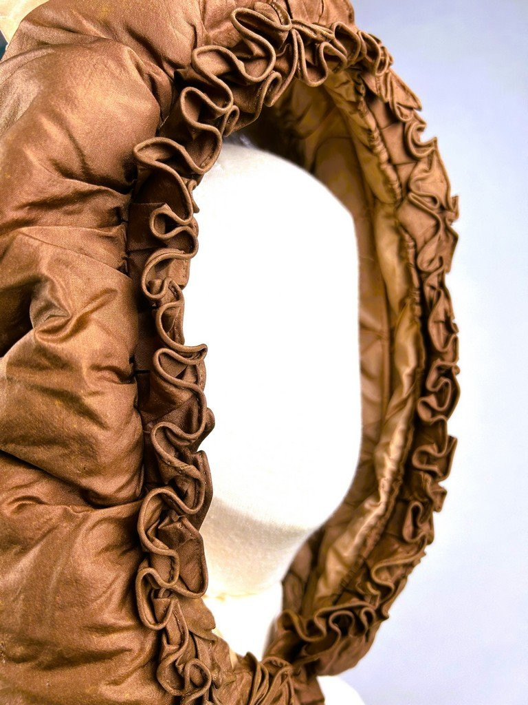 Calèche  en taffetas pour coiffure montée - Période Regency Angleterre fin XVIIIe siècle-photo-5