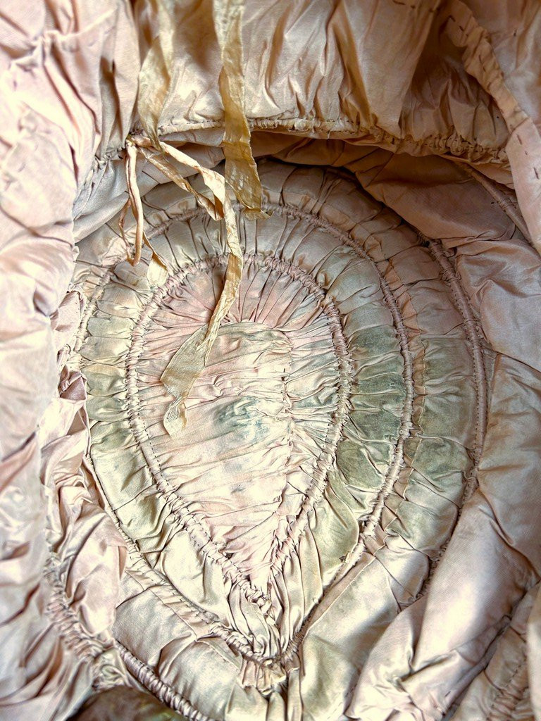 Calèche  en taffetas pour coiffure montée - Période Regency Angleterre fin XVIIIe siècle-photo-8