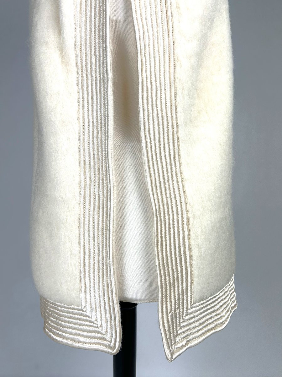 Child's Ceremonial Cape In Mohair Topstitched With Silk, In The Style Of Jeanne Lanvin - France C.1940-photo-4