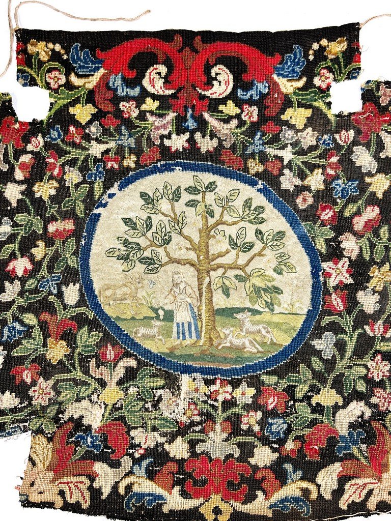 Garnitures de Fauteuil Louis XIV en tapisserie aux points - France deuxième moitié XVIIe siècle-photo-2