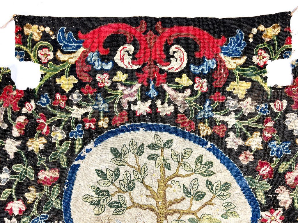 Garnitures de Fauteuil Louis XIV en tapisserie aux points - France deuxième moitié XVIIe siècle-photo-2