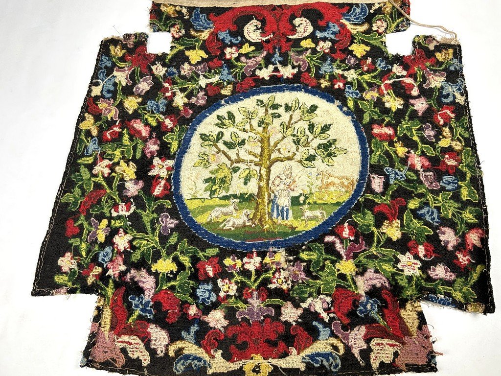 Garnitures de Fauteuil Louis XIV en tapisserie aux points - France deuxième moitié XVIIe siècle-photo-4