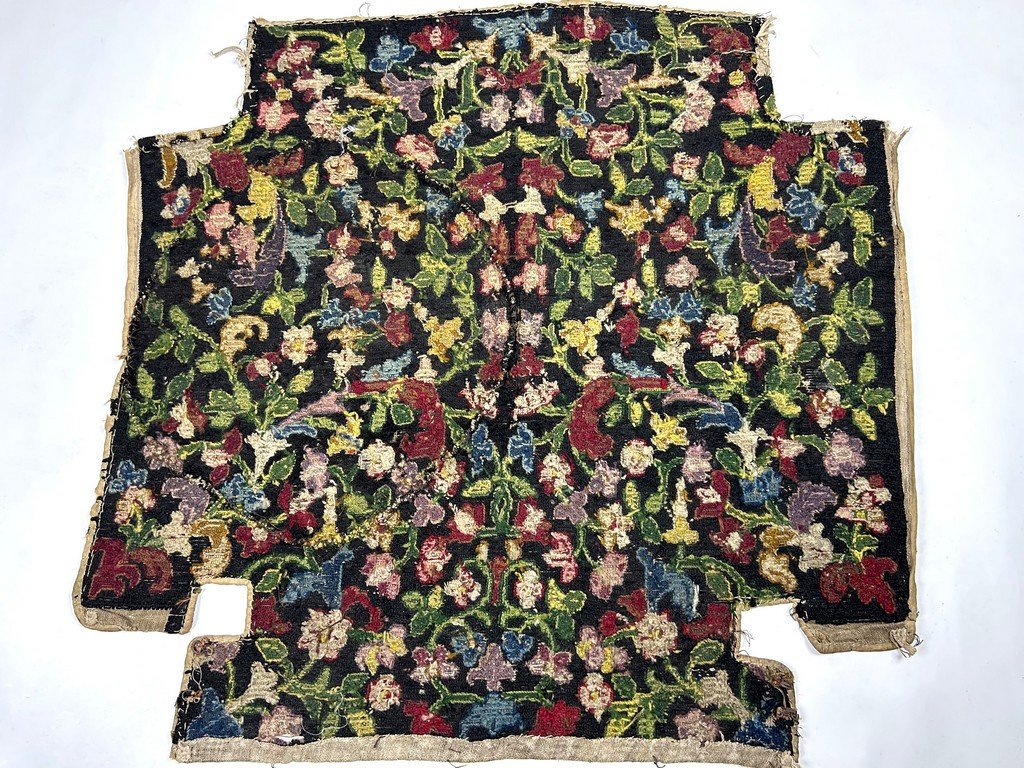 Garnitures de Fauteuil Louis XIV en tapisserie aux points - France deuxième moitié XVIIe siècle-photo-8