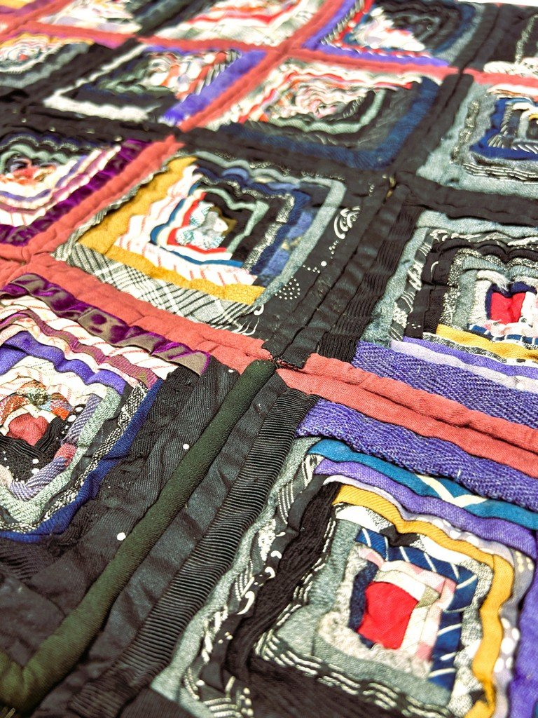 Mini Lattice Or Log Cabin Patchwork - United States, Late 19th Century-photo-5