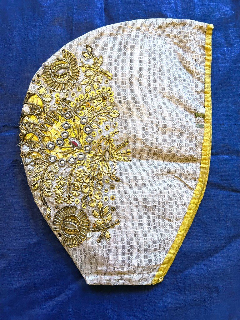 Silver-embroidered Cloth Cap With A Beak - Alsace, Late 18th/early 19th Centuries-photo-3