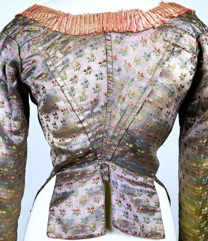 Casual Silk Satin Camisole With Lilac Trim - France Circa 1785