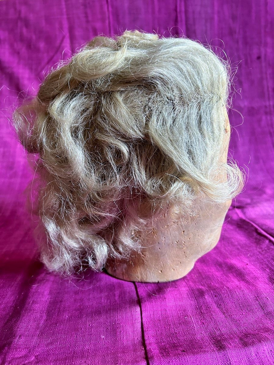 Grey Hair Wig Of The Queen And Her Wooden Bauble - France In The Louis XVI Style-photo-6