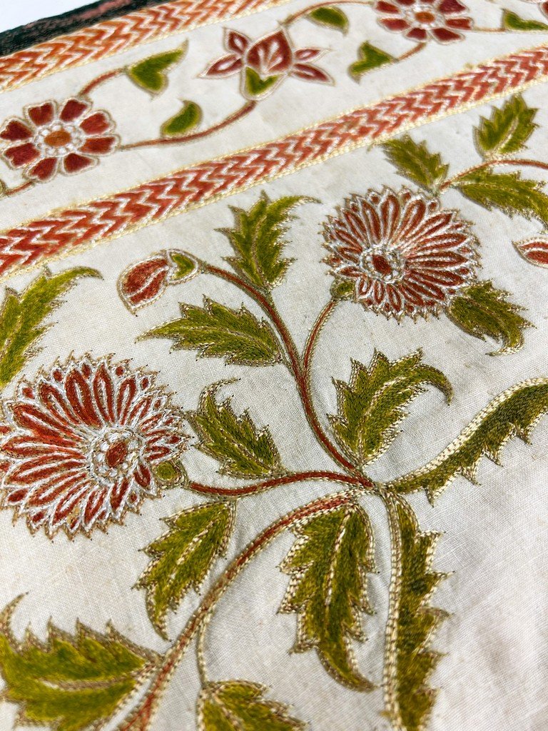 Tenture Moghole à l'arbre de vie - Indes Gujarat début XXe siècle-photo-2