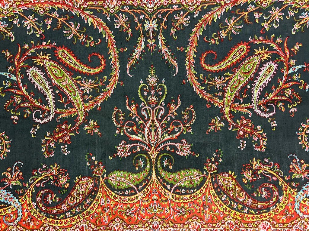 A French Cashmere "burnous" Scarf, Circa 1850-photo-3