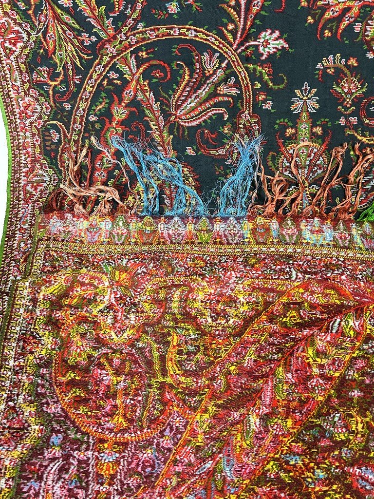 A French Cashmere "burnous" Scarf, Circa 1850-photo-5