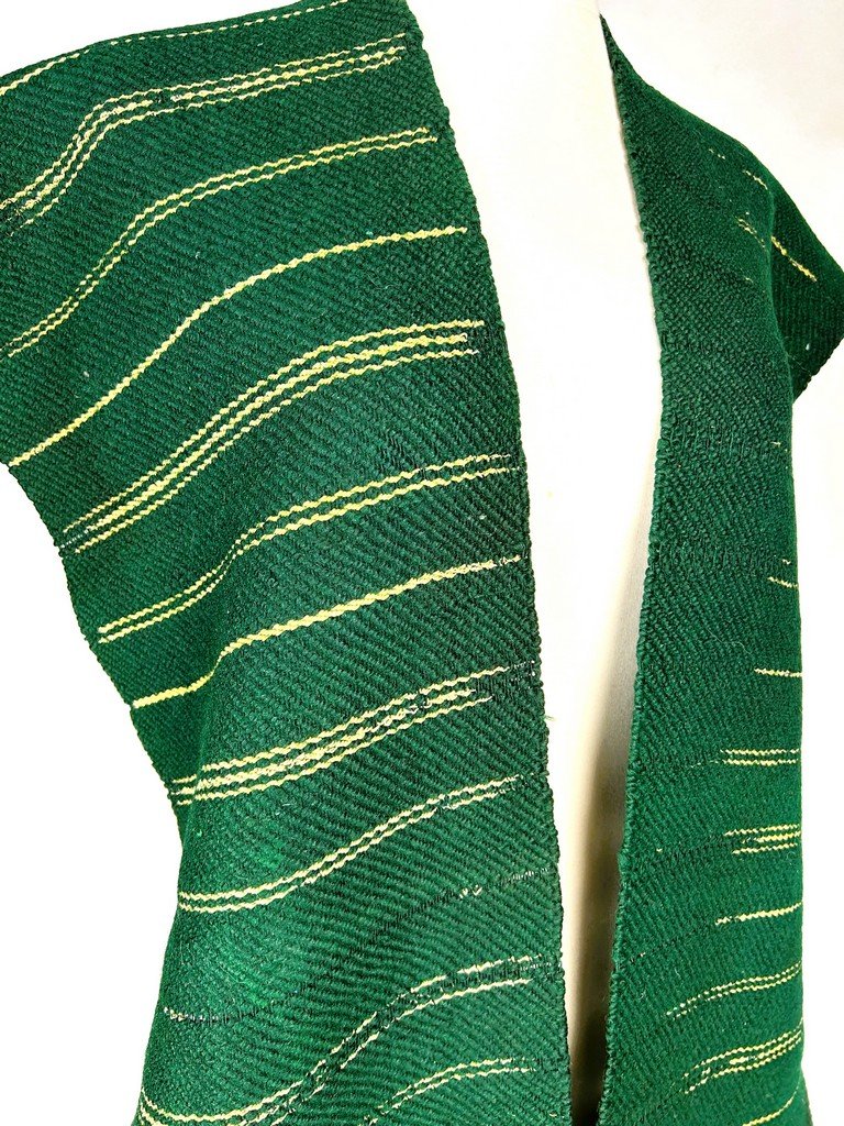 Long Berber Wool Scarf Or Belt Woven In Bras - Tunisia About 1960-photo-1