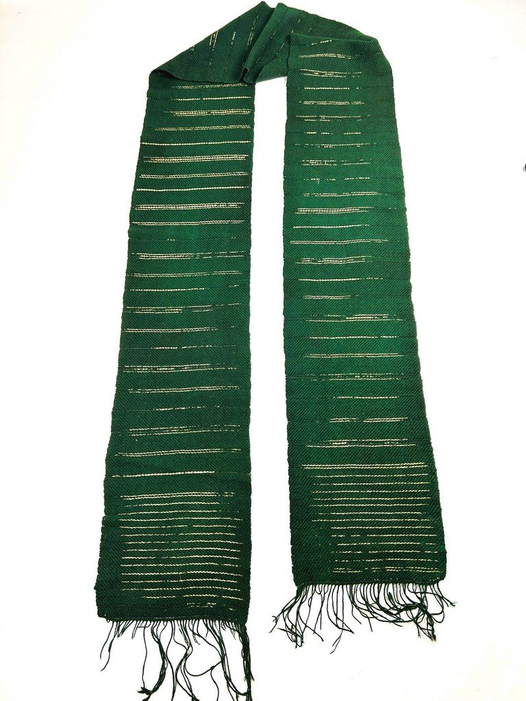 Long Berber Wool Scarf Or Belt Woven In Bras - Tunisia About 1960-photo-6