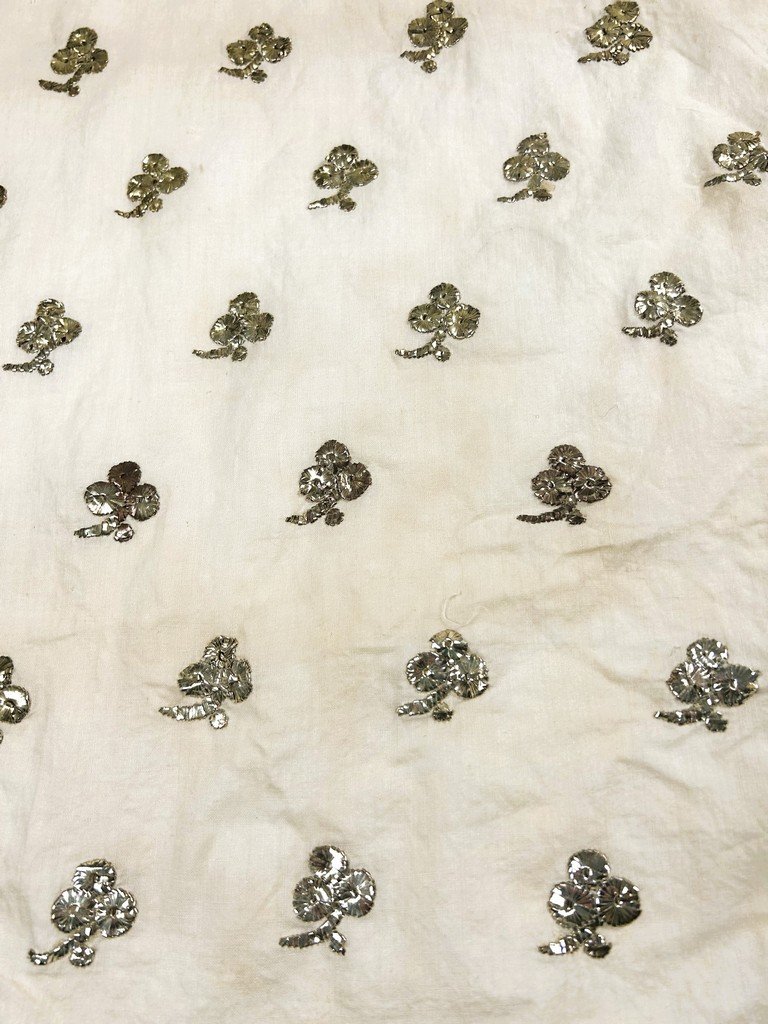 An Embroidery Of Silver Blades On Linen - Tunisia Or Algeria 18th 19th Century-photo-3
