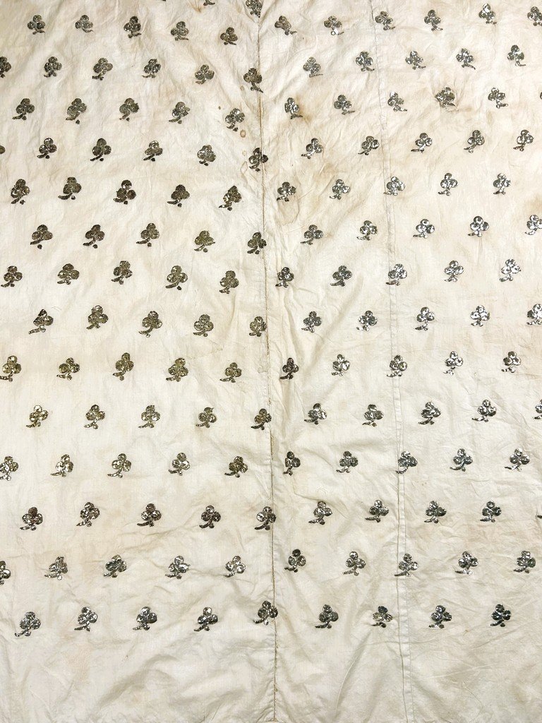 An Embroidery Of Silver Blades On Linen - Tunisia Or Algeria 18th 19th Century-photo-4