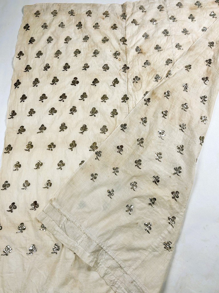 An Embroidery Of Silver Blades On Linen - Tunisia Or Algeria 18th 19th Century-photo-3