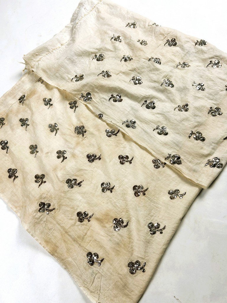 An Embroidery Of Silver Blades On Linen - Tunisia Or Algeria 18th 19th Century-photo-7