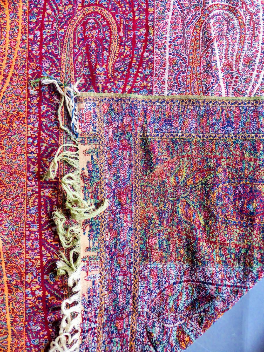 French Cashmere Shawl Circa 1835-photo-5