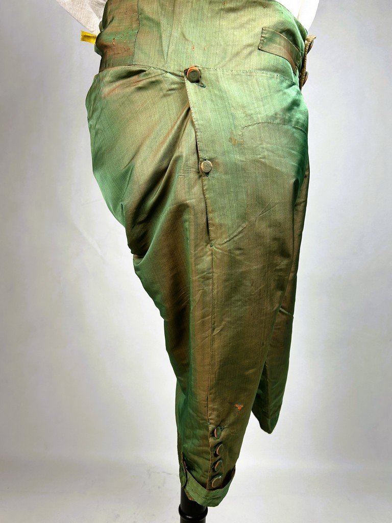 A Gentleman's Breeches In Changeable Silk - Provence Louis XVI Period Circa 1780-photo-4