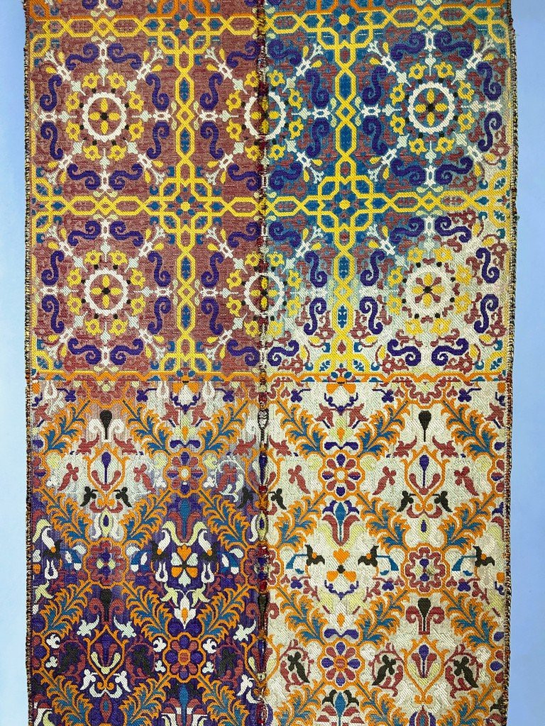 Rare Fez Belt Complete With Four Ikat Patterns - 19th Century Morocco-photo-4