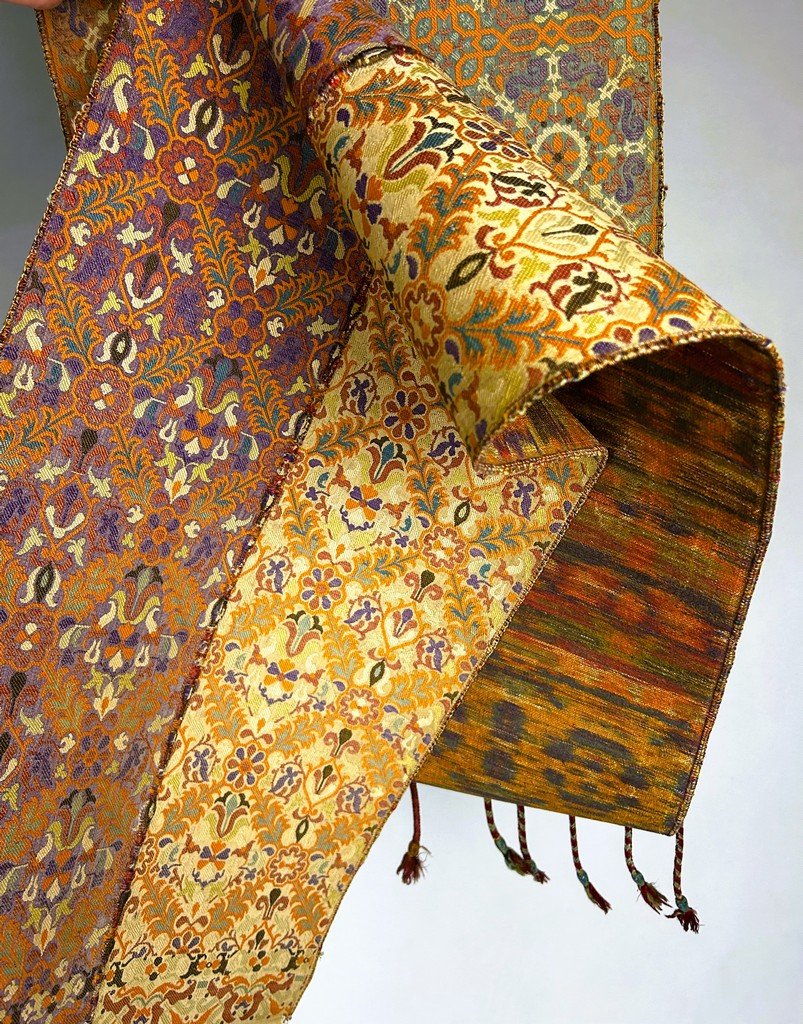 Rare Fez Belt Complete With Four Ikat Patterns - 19th Century Morocco-photo-7