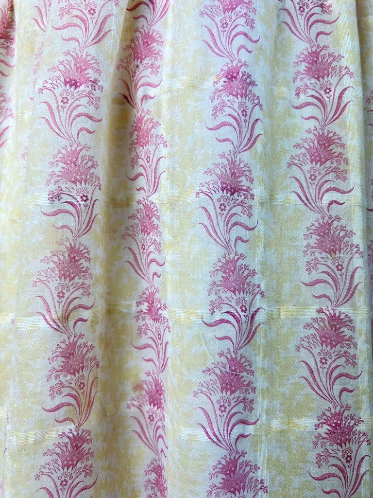 Robe d'été en mousseline imprimée - Angleterre période Regency Circa 1820-photo-3