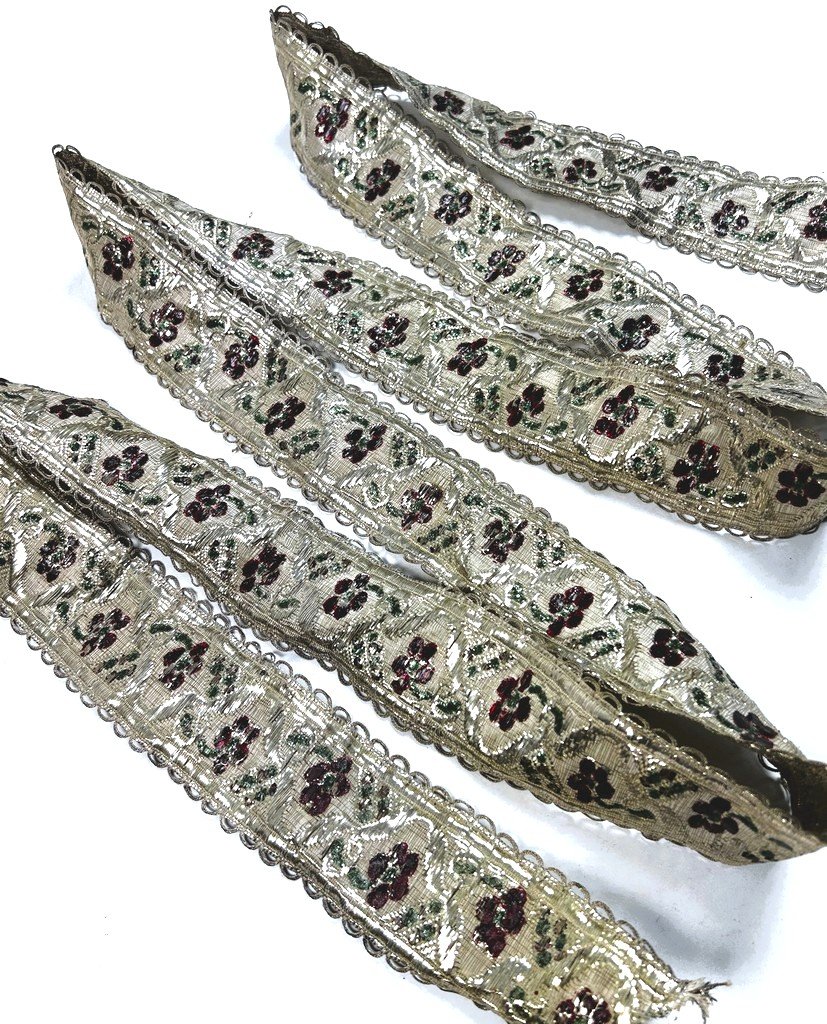 A Braid, Ribbon Fashioned With Silver Blades For The Strasbourg Costume - Alsace 19th Century-photo-2
