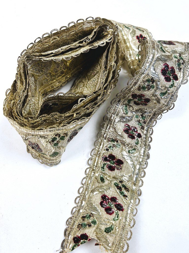 A Braid, Ribbon Fashioned With Silver Blades For The Strasbourg Costume - Alsace 19th Century-photo-3