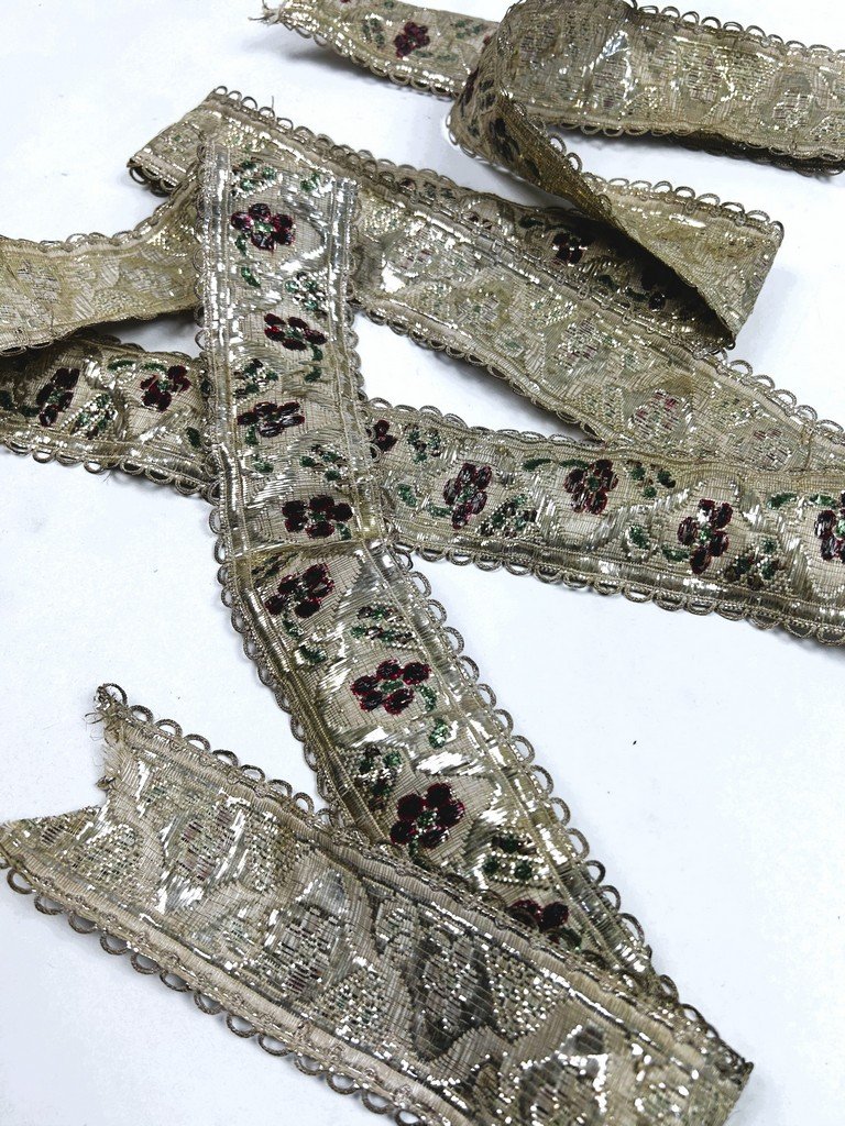 A Braid, Ribbon Fashioned With Silver Blades For The Strasbourg Costume - Alsace 19th Century-photo-4
