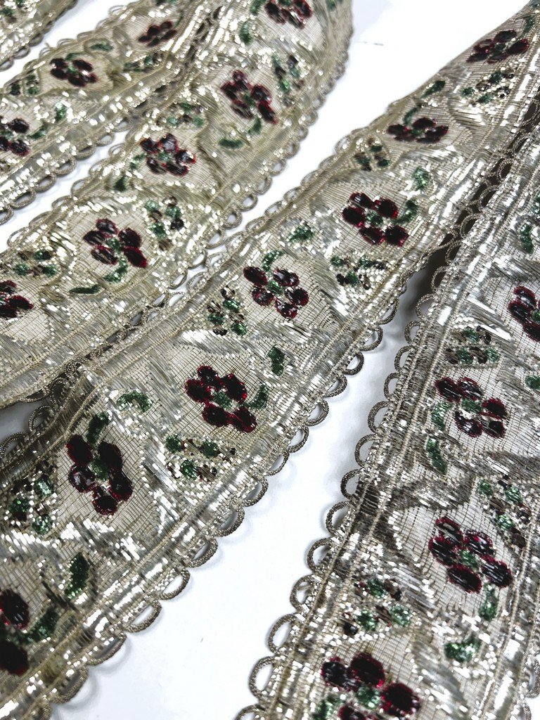 A Braid, Ribbon Fashioned With Silver Blades For The Strasbourg Costume - Alsace 19th Century-photo-2