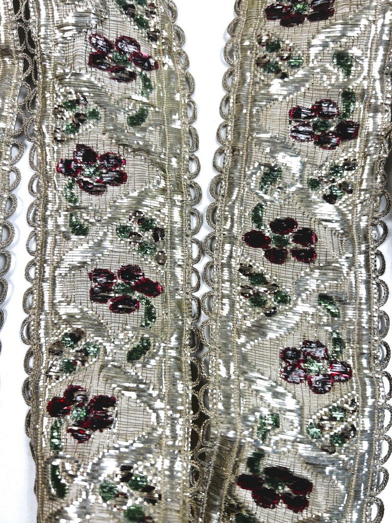 A Braid, Ribbon Fashioned With Silver Blades For The Strasbourg Costume - Alsace 19th Century-photo-3