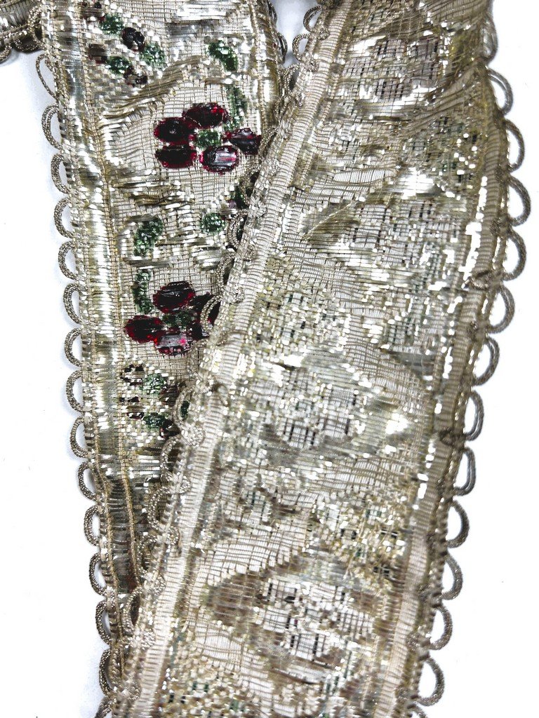 A Braid, Ribbon Fashioned With Silver Blades For The Strasbourg Costume - Alsace 19th Century-photo-6