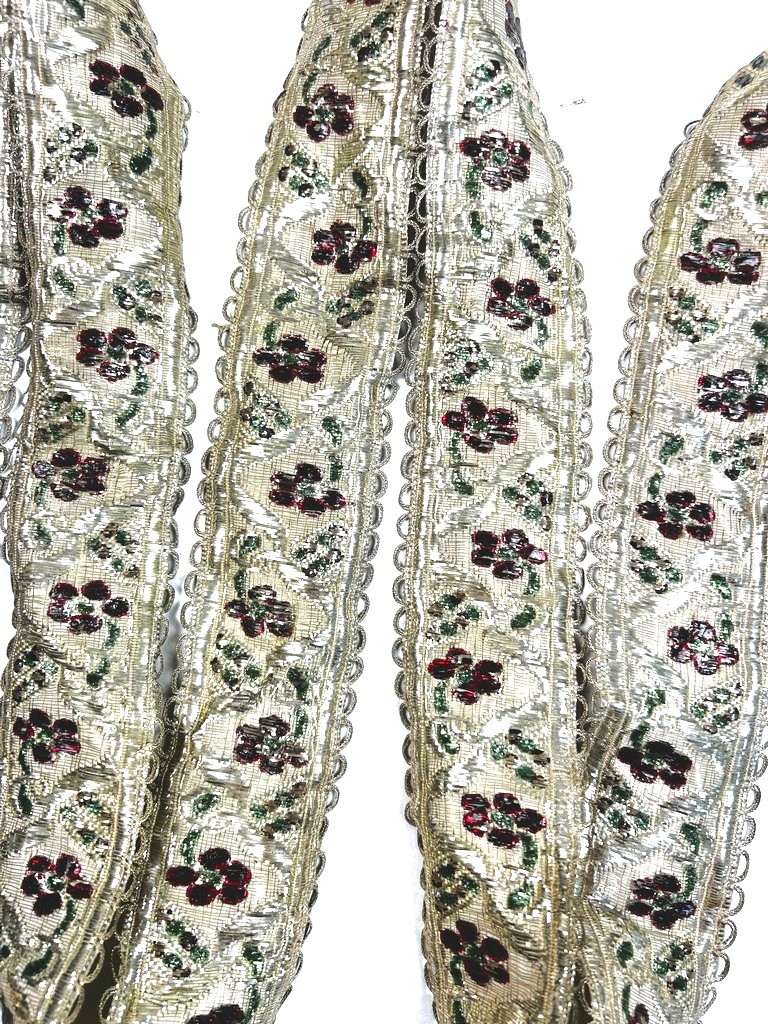 A Braid, Ribbon Fashioned With Silver Blades For The Strasbourg Costume - Alsace 19th Century