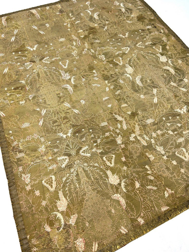 A Large Gold Brocade Panel - Louis XIV Period Circa 1700-photo-4