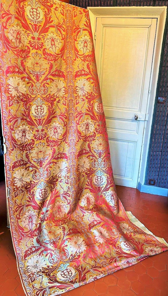 Brocatelle style Louis XIV en grand métrage - Manufacture Prelle Lyon XXe siècle-photo-2
