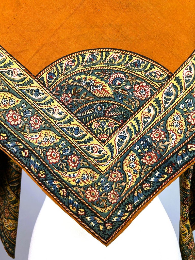 Fichu In Indienne Printed With Quarter Moons - Provence Circa 1820-photo-2