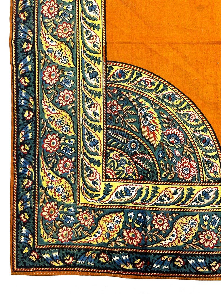 Fichu In Indienne Printed With Quarter Moons - Provence Circa 1820-photo-4